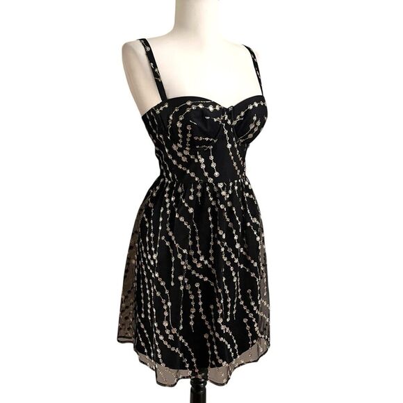 Moda International Y2K Corset Mini Dress 6 Sparkly Gothic Whimsigoth grunge - Picture 2 of 12